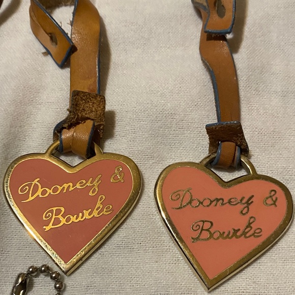 Dooney & Bourke Heart and Tag Keychains - Pink, Gold, Black, Brown - Picture 2 of 5